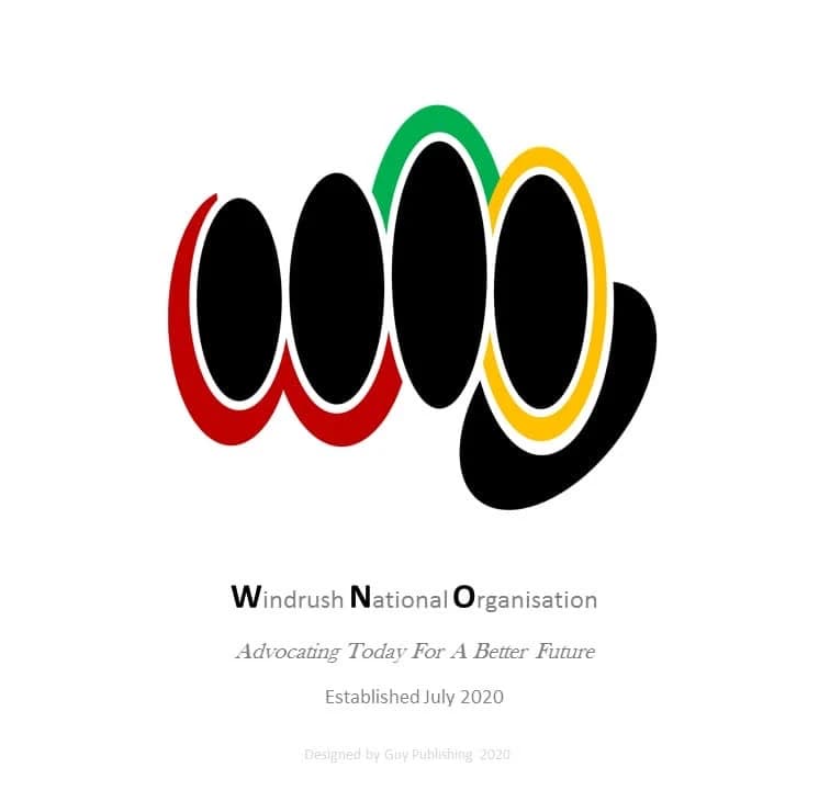 Windrush National Organisation logo — Advocating Today For A Better Future, established July 2020